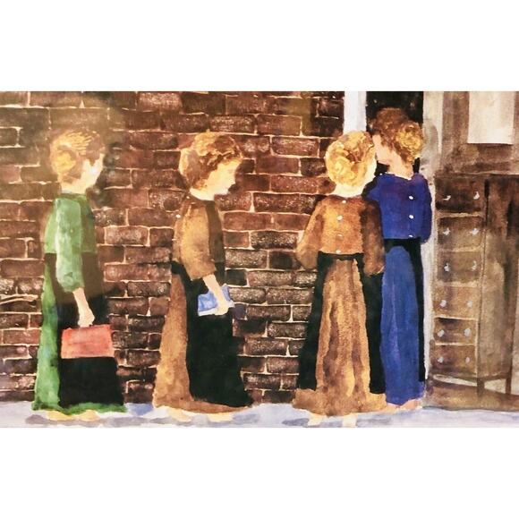 Amish Schoolhouse Professionally Matted & Wood Framed Print Rectangular Picture - Picture 5 of 16